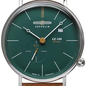 Zeppelin Herrklocka 71383 Rome Grön/Läder ⌀41 mm