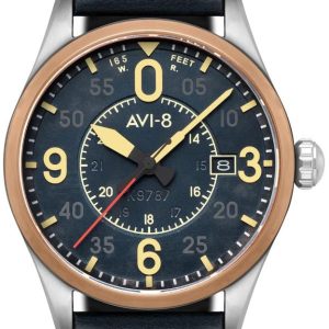 AVI-8 Herrklocka AV-4090-05 Spitfire Blå/Läder Ø42 mm
