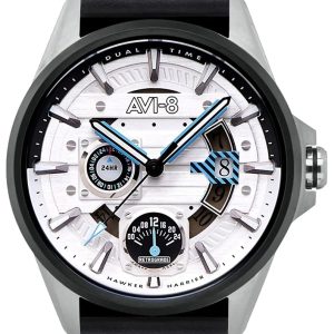 AVI-8 Herrklocka AV-4098-01 Hawker Harrier Vit/Läder Ø44 mm