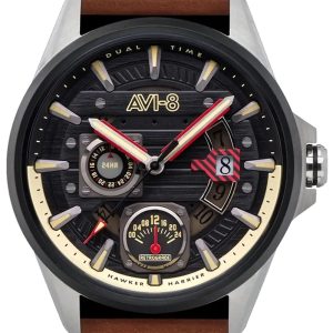 AVI-8 Herrklocka AV-4098-02 Hawker Harrier Svart/Läder Ø44 mm