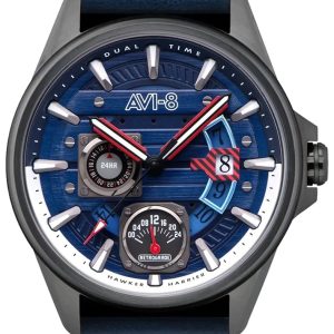 AVI-8 Herrklocka AV-4098-03 Hawker Harrier Blå/Läder Ø44 mm