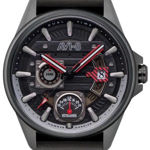 AVI-8 Herrklocka AV-4098-04 Hawker Harrier Grå/Läder Ø44 mm