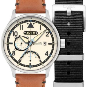 AVI-8 Herrklocka AV-4101-0C Hawker Hurricane Beige/Läder Ø44 mm