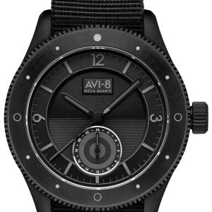 AVI-8 Herrklocka AV-4112-05 Flyboy Svart/Textil Ø40 mm