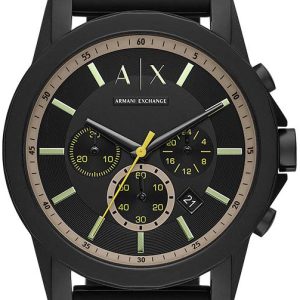 Armani Exchange Herrklocka AX1343 Outerbanks Svart/Gummi Ø44 mm