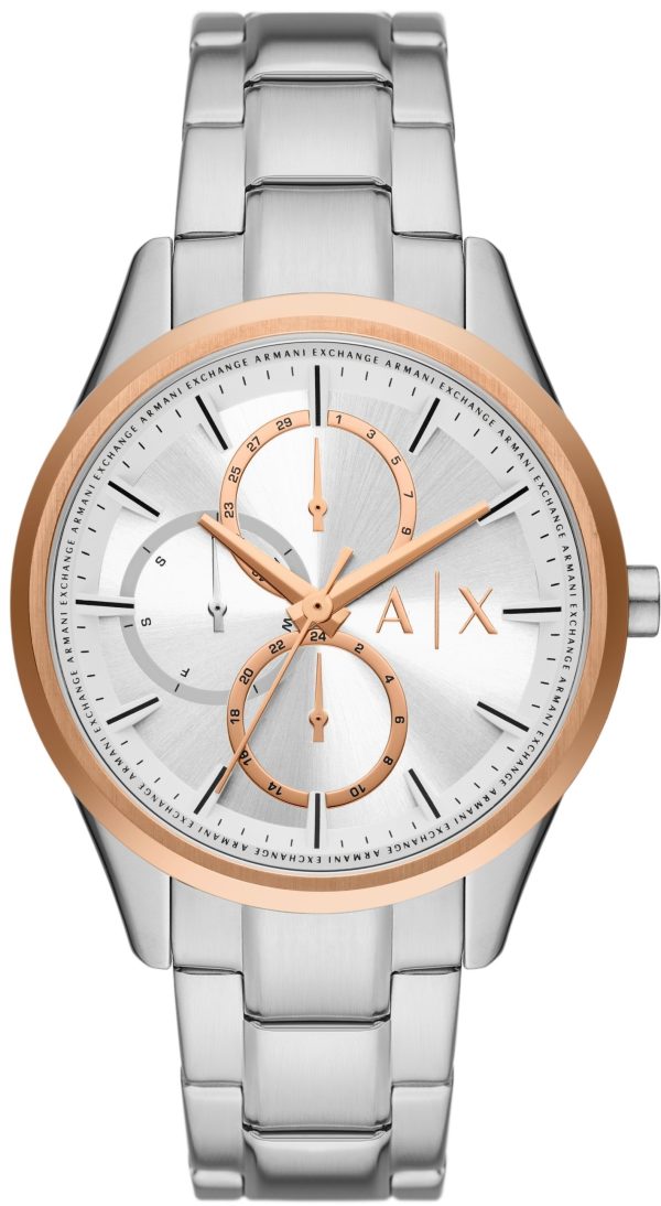 armani exchange herrklocka ax1870 dante silverfärgad/stål ø42 mm