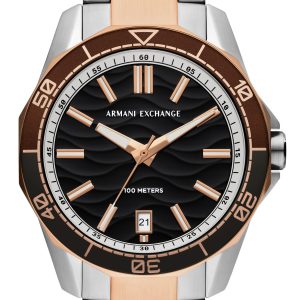 Armani Exchange Herrklocka AX1962 Spencer Svart/Roséguldstonat stål