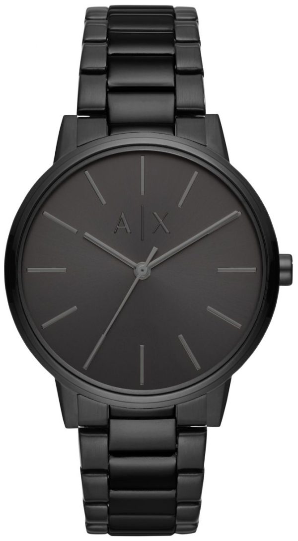 armani exchange herrklocka ax2701 cayde svart/stål ø42 mm