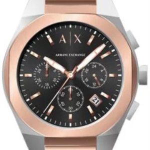 Armani Exchange Herrklocka AX4181 Rafael Svart/Roséguldstonat stål