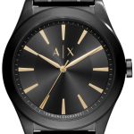 armani exchange herrklocka ax7102 nico svart/stål ø44 mm