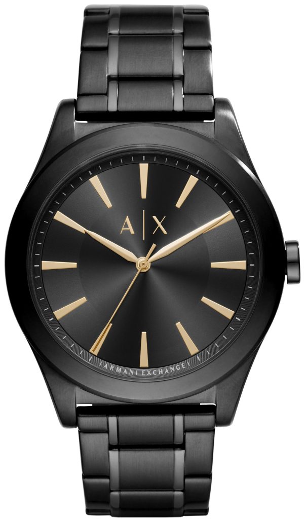 armani exchange herrklocka ax7102 nico svart/stål ø44 mm