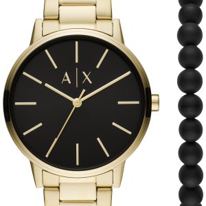 Armani Exchange Herrklocka AX7119 Cayde Svart/Gulguldtonat stål Ø42