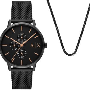 Armani Exchange Herrklocka AX7162SET Cayde Svart/Stål Ø42 mm