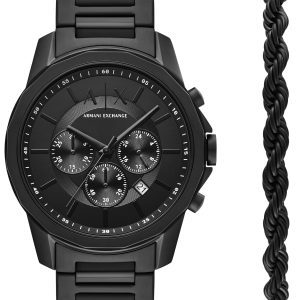 Armani Exchange Herrklocka AX7163SET Banks Svart/Stål Ø44 mm