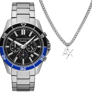 Armani Exchange Herrklocka AX7166SET Spencer Svart/Stål Ø44 mm