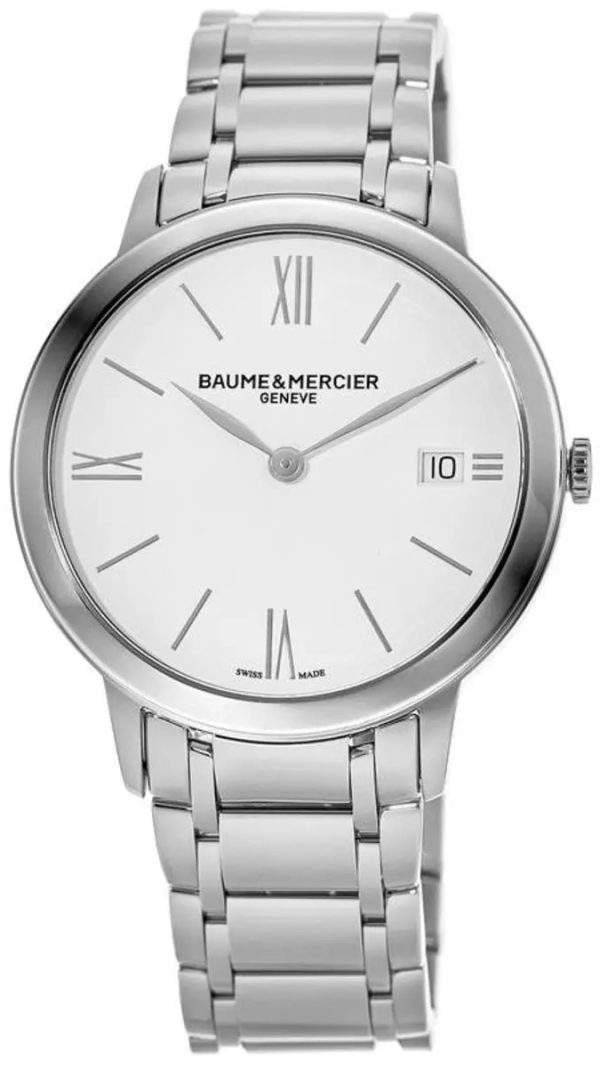 baume & mercier damklocka m0a10356 classima vit/stål ø36.5 mm