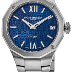 Baume & Mercier Damklocka M0A10727 Riviera Blå/Stål Ø33 mm