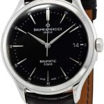 baume & mercier herrklocka m0a10399 clifton svart/läder ø40 mm