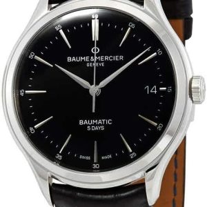 Baume & Mercier Herrklocka M0A10399 Clifton Svart/Läder Ø40 mm