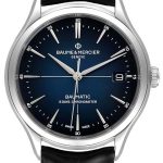 baume & mercier herrklocka m0a10467 clifton blå/stål ø40 mm