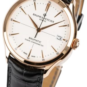 Baume & Mercier Herrklocka M0A10469 Clifton Vit/Läder Ø40 mm