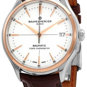 Baume & Mercier Herrklocka M0A10519 Clifton Vit/Läder Ø40 mm