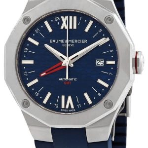 Baume & Mercier Herrklocka M0A10659 Riviera Blå/Gummi Ø42 mm