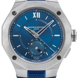 Baume & Mercier Herrklocka M0A10761 Blå/Gummi Ø43 mm