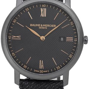 Baume & Mercier Herrklocka M0A10762 Svart/Läder Ø39 mm