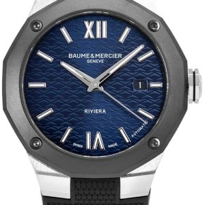 Baume & Mercier Herrklocka M0A10768 Blå/Gummi Ø42 mm