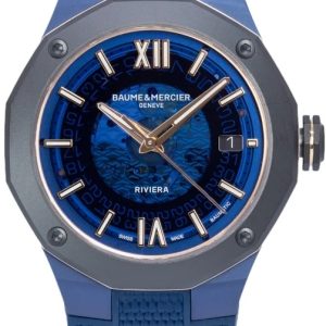 Baume & Mercier Herrklocka M0A10769 Blå/Gummi Ø42 mm