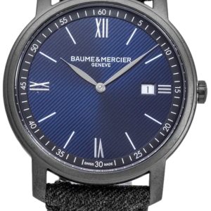 Baume & Mercier Herrklocka M0A10780 Blå/Läder Ø42 mm