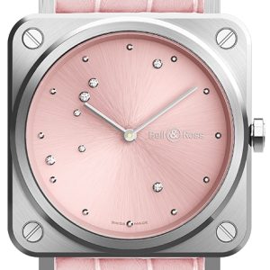 Bell & Ross BRS-EP-ST/SCR BR S Rosa/Läder Ø39 mm