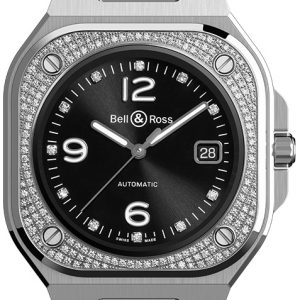 Bell & Ross Herrklocka BR05A-BL-STFLD/SRB Br 05 Svart/Gummi