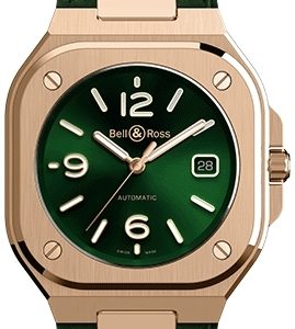 Bell & Ross Herrklocka BR05A-GN-PG/SCR BR 05 Grön/Gummi Ø40 mm