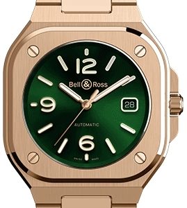 Bell & Ross Herrklocka BR05A-GN-PG/SPG BR 05 Grön/18 karat