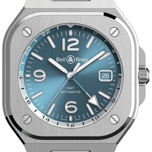 Bell & Ross Herrklocka BR05G-PB-ST/SRB BR 05 GMT Blå/Gummi Ø41