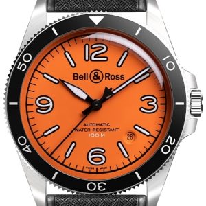 Bell & Ross Herrklocka BRV292-O-ST/SRB BR V2-92 Orange/Gummi Ø41