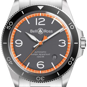 Bell & Ross Herrklocka BRV292-ORA-ST/SST Vintage Grå/Stål Ø41