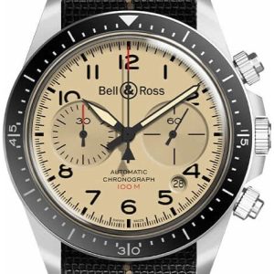 Bell & Ross Herrklocka BRV294-BEI-ST/SF Vintage Beige/Textil Ø41