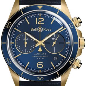 Bell & Ross Herrklocka BRV294-BLU-BR/SCA Br V2-94 Blå/Läder