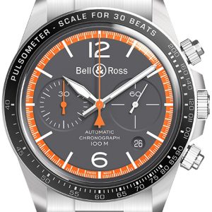 Bell & Ross Herrklocka BRV294-ORA-ST/SST Vintage Grå/Stål Ø41