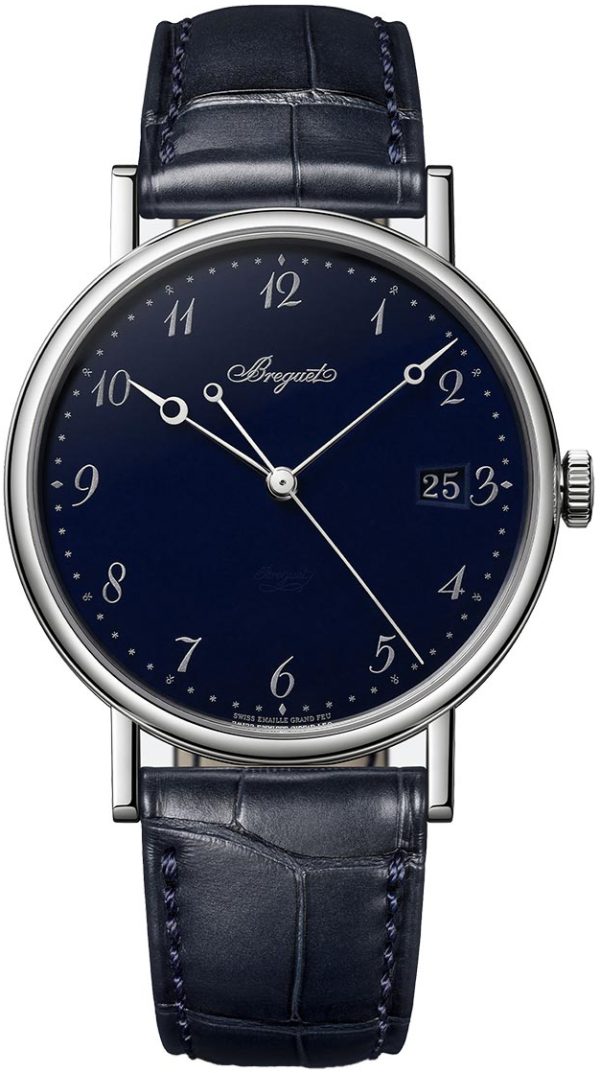 breguet 5177bb-2y-9v6 classique blå/läder ø38 mm