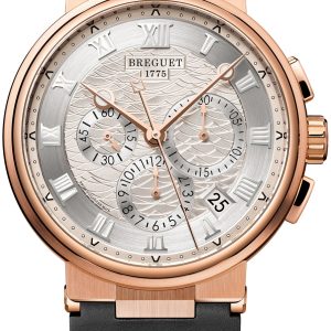 Breguet Herrklocka 5527BR-12-5WV Marine Silverfärgad/Gummi Ø42.3 mm