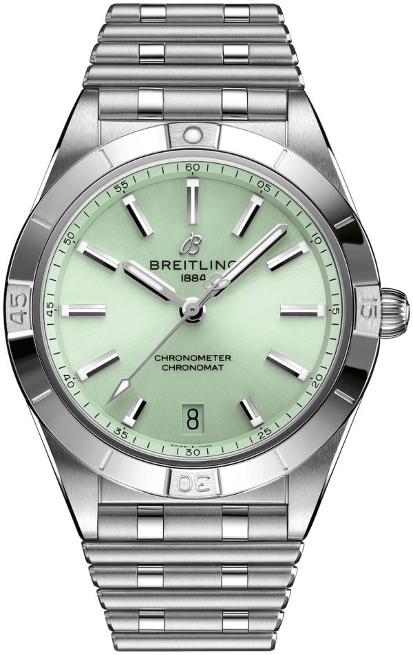breitling damklocka a10380101l1a1 chronomat automatic 36 grön/stål
