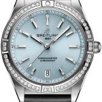 breitling damklocka g10380591c1s1 chronomat automatic 36 blå/gummi