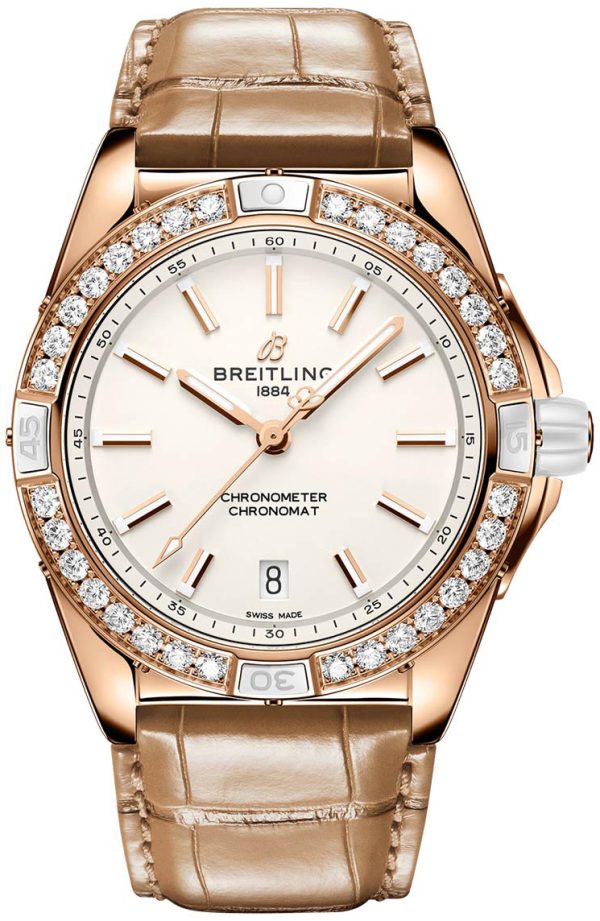 breitling damklocka r17356531g1p1 super chronomat automatic 38