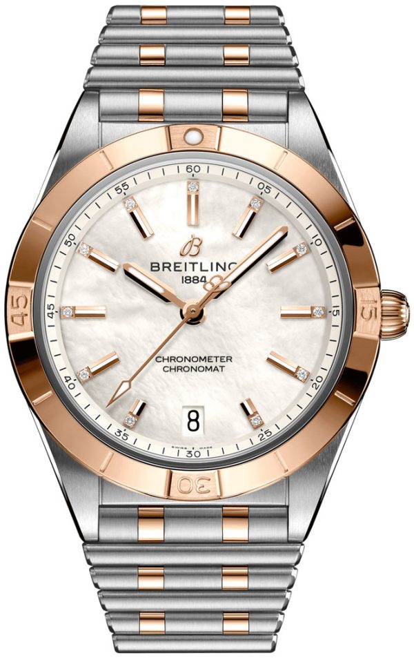 breitling damklocka u10380101a2u1 chronomat automatic 36 vit/18 karat