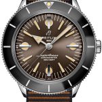 breitling herrklocka a103703a1q1w1 superocean heritage 57 brun/textil
