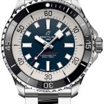 breitling herrklocka a17376211c1a1 superocean automatic 44 blå/stål